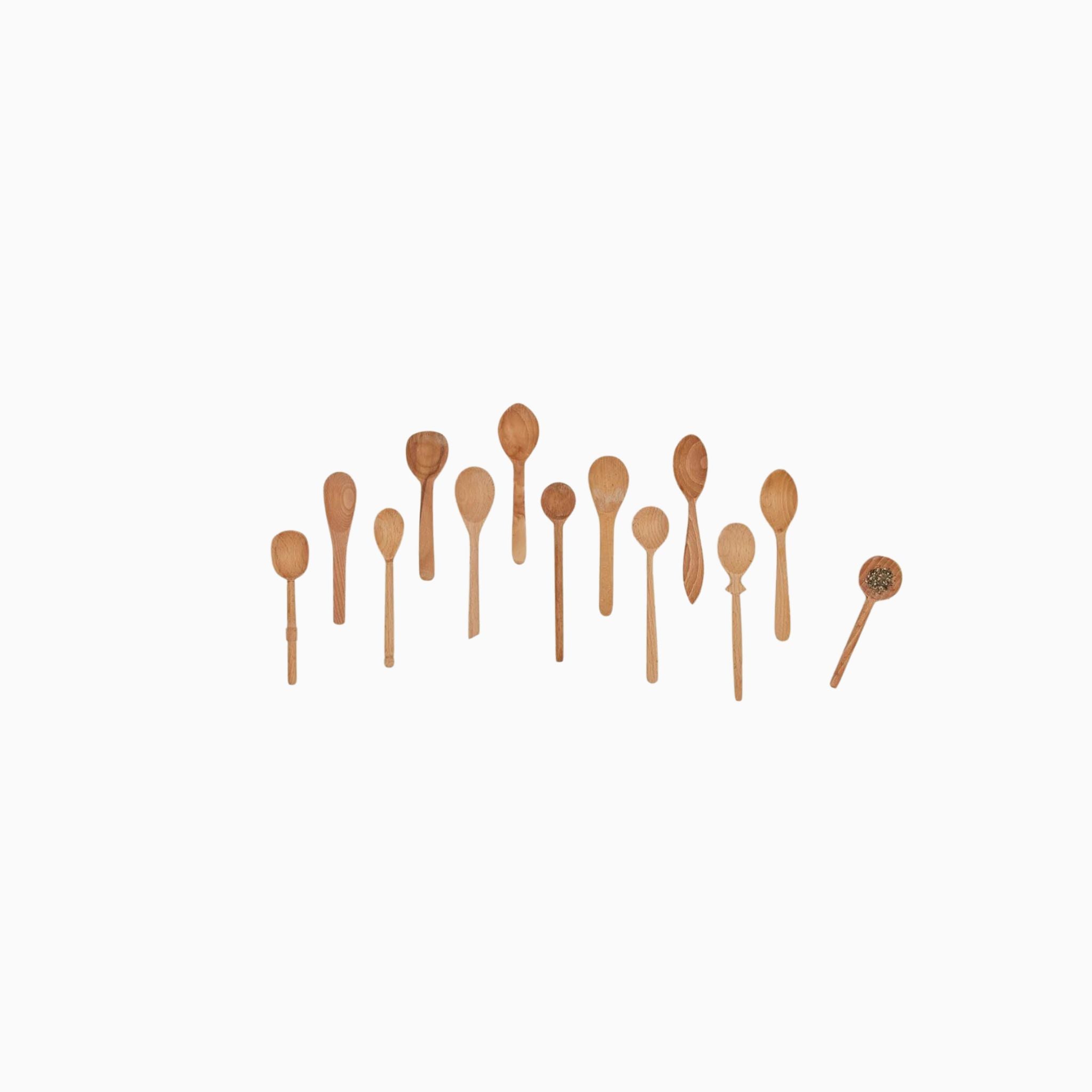 Simply Elevated - Our Baker’s Dozen Wood Spoons sets are an instant collection of thirteen assorted styles with no two alike, replicated from some of our favorites. 
