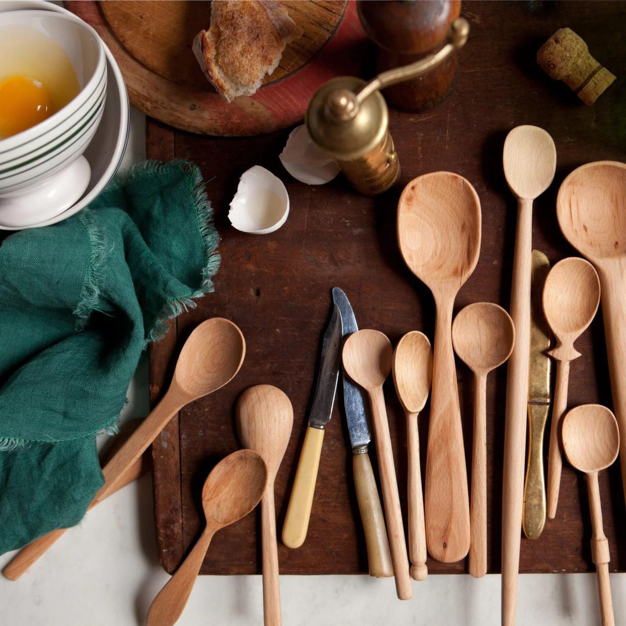Simply Elevated - Our Baker’s Dozen Wood Spoons sets are an instant collection of thirteen assorted styles with no two alike, replicated from some of our favorites. 