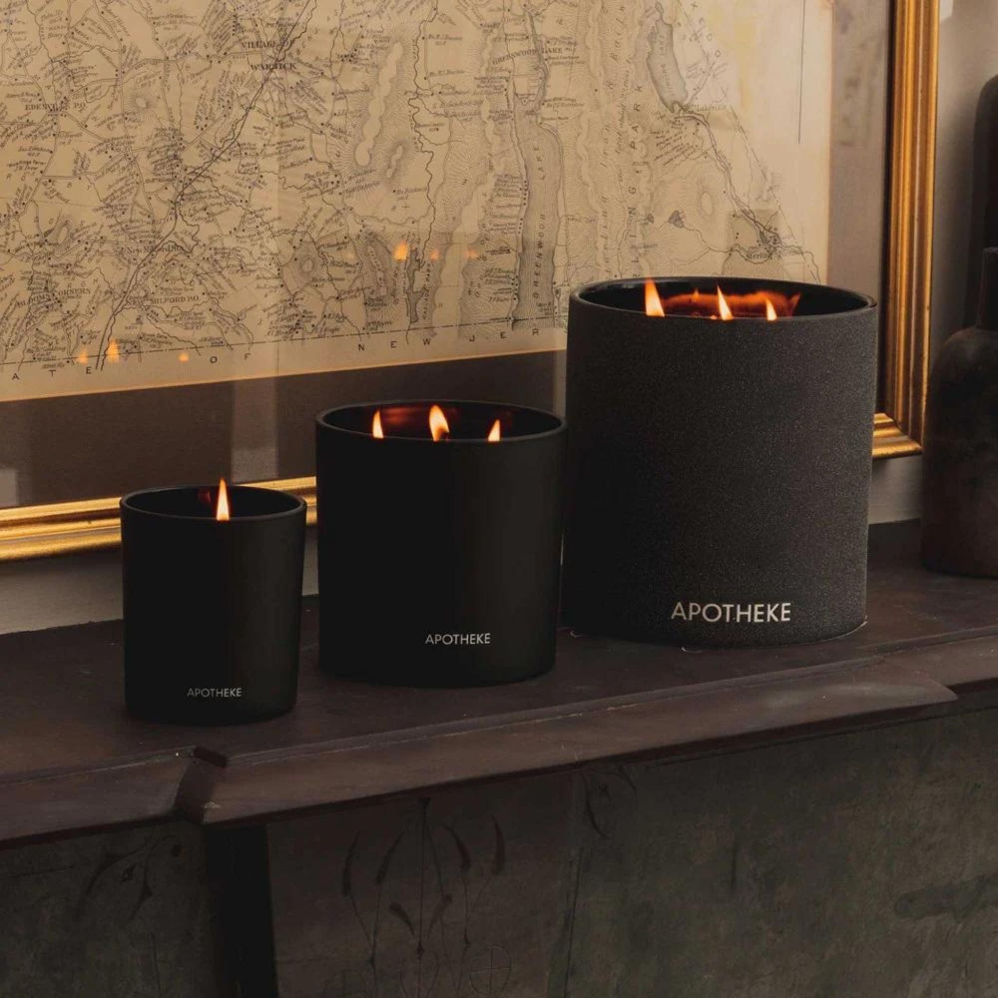 SIMPLY ELEVATED X APOTHEKE - Our number bestseller, Charcoal will instantly elevate any occasion. Featured in an extra-large concrete vessel, our Charcoal 4-Wick Candle is designed to enjoy both inside and outside your home. When lit notes of cedarwood and sandalwood blended with smokey amber and oud make Charcoal a broody full-bodied fragrance that everyone will fall in love with. Bring your favorite scent outdoors with our Charcoal 4-Wick Concrete Candle!