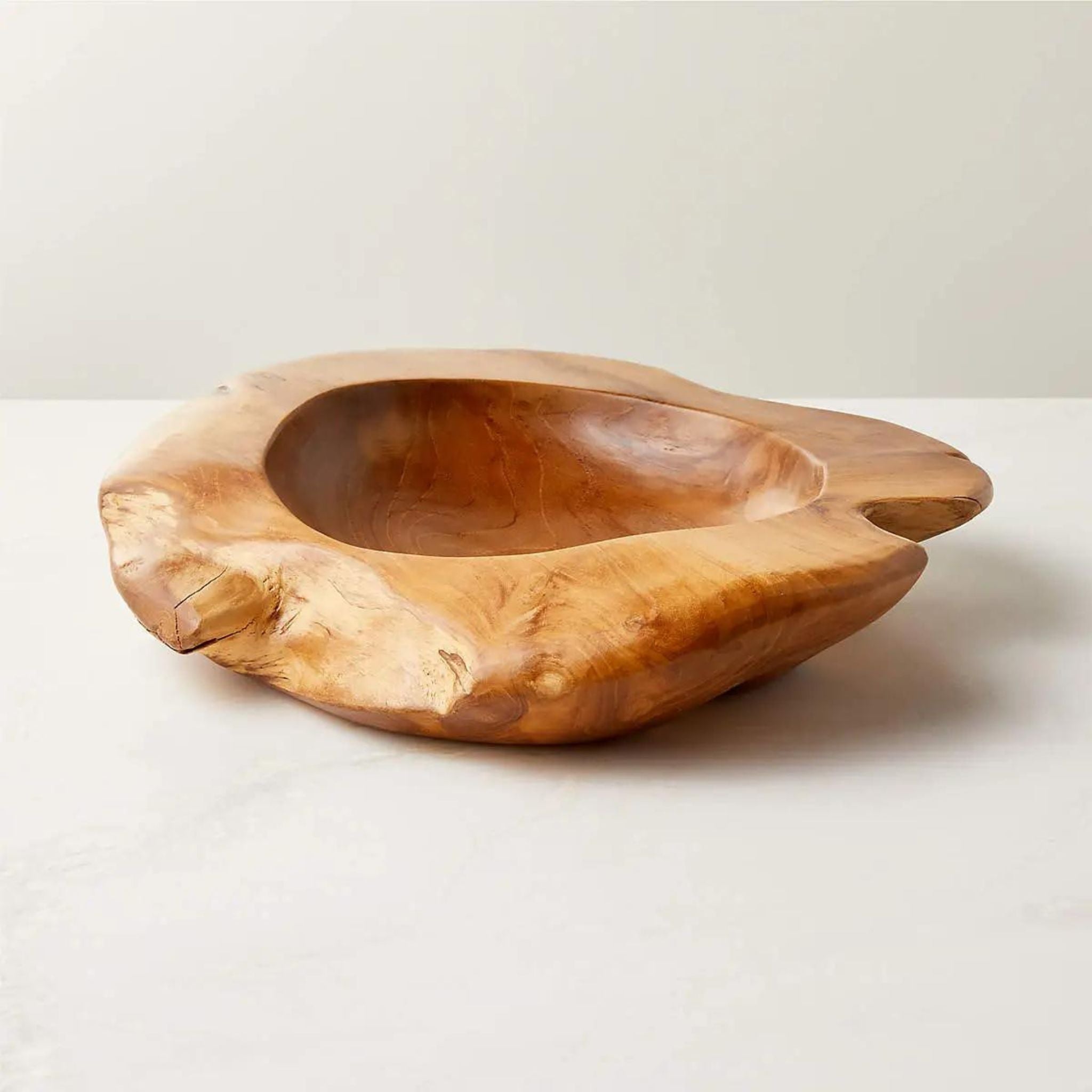 CHUNKY TEAK WOOD BOWL