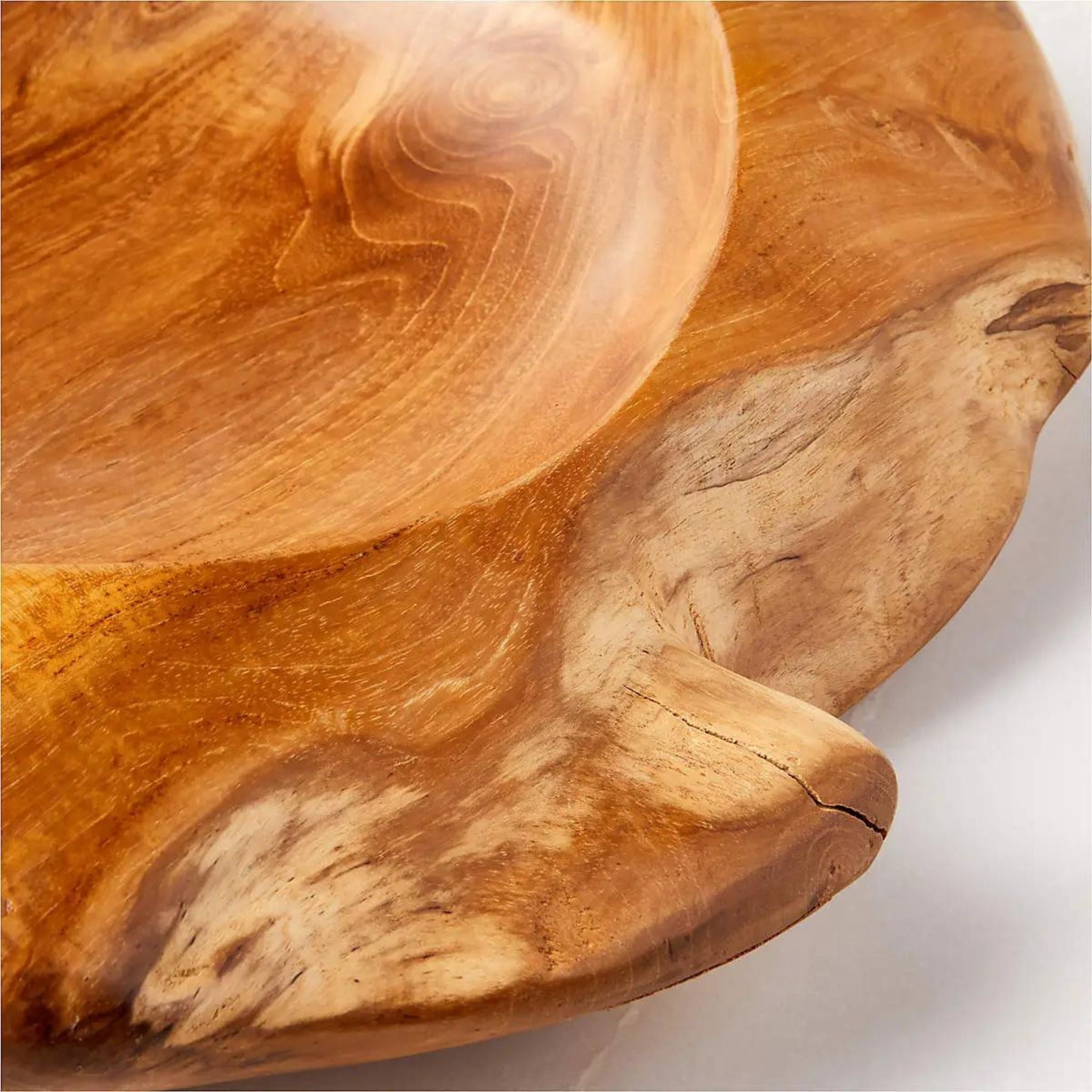 CHUNKY TEAK WOOD BOWL