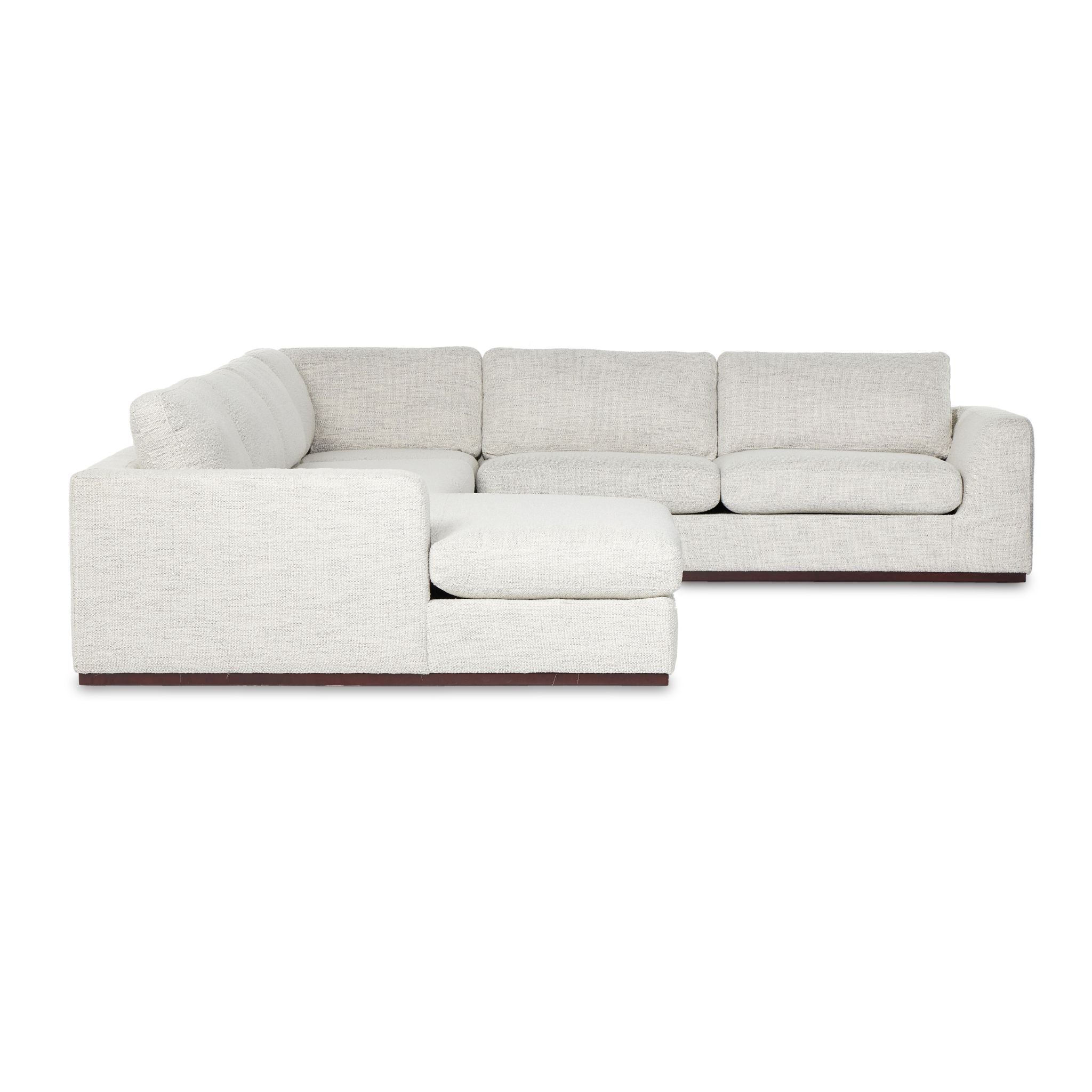 Simply Elevated - Elevate your space with our simply styled and incredibly comfortable four-piece sectional, designed for everyday lounging and relaxation.
