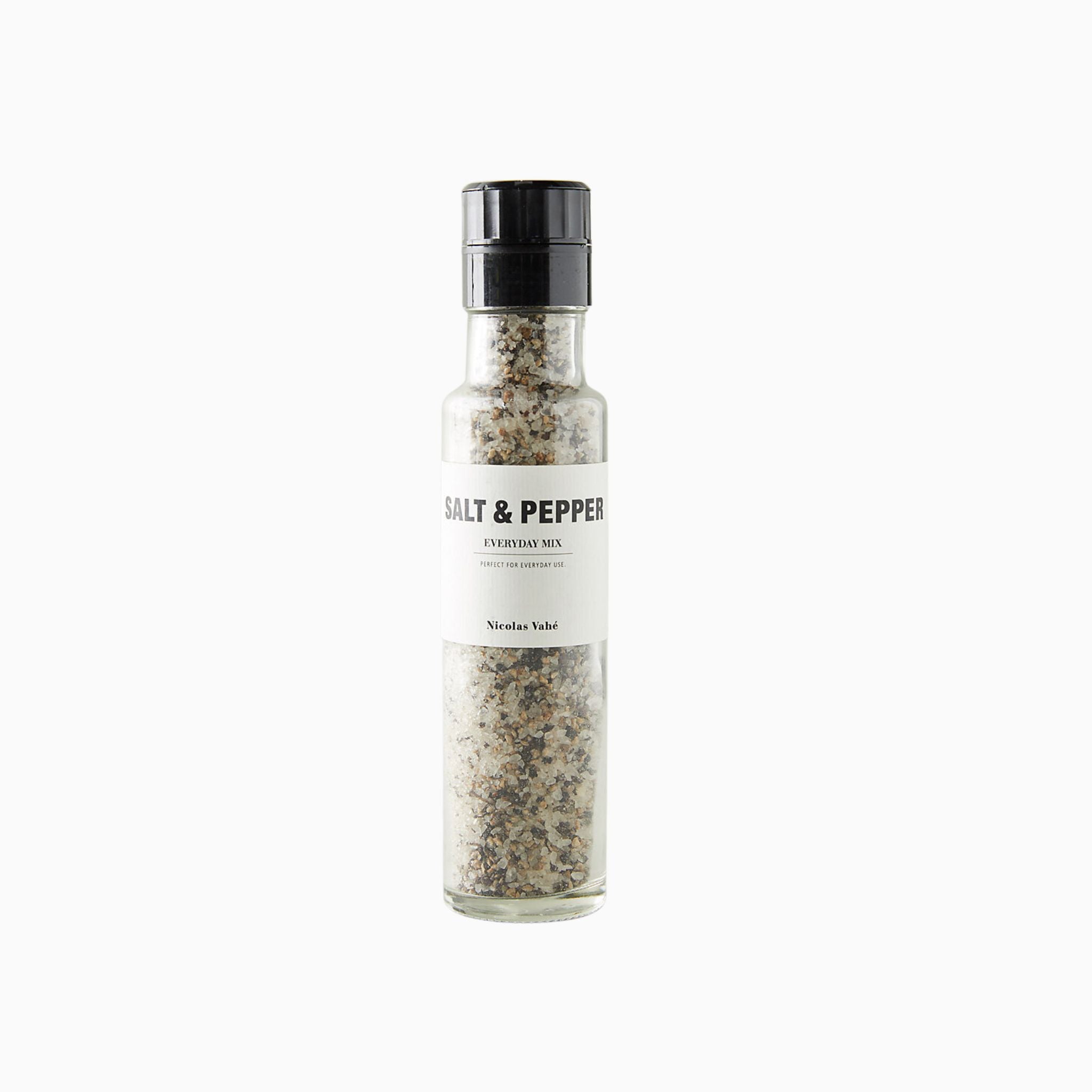 This salt and pepper mix from Nicolas Vahe is an elevated staple for every kitchen and dinner table. With a built-in grinder top for ease of use. Simply Elevated