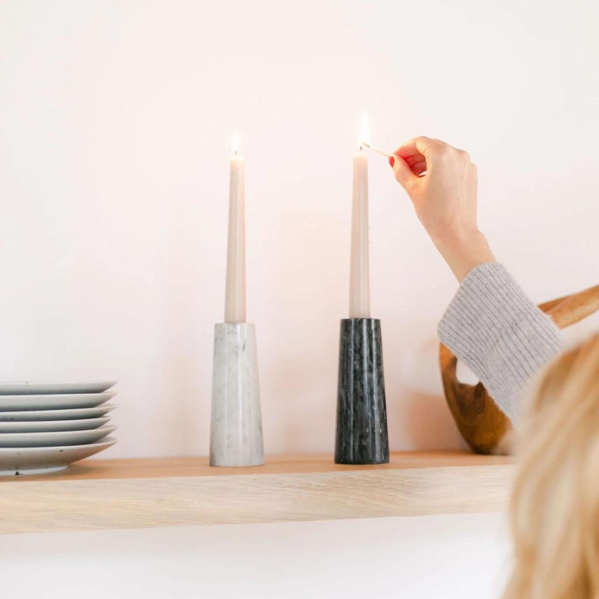 Marble Candle Stick Holder - Simply Elevated Home Furnishing 