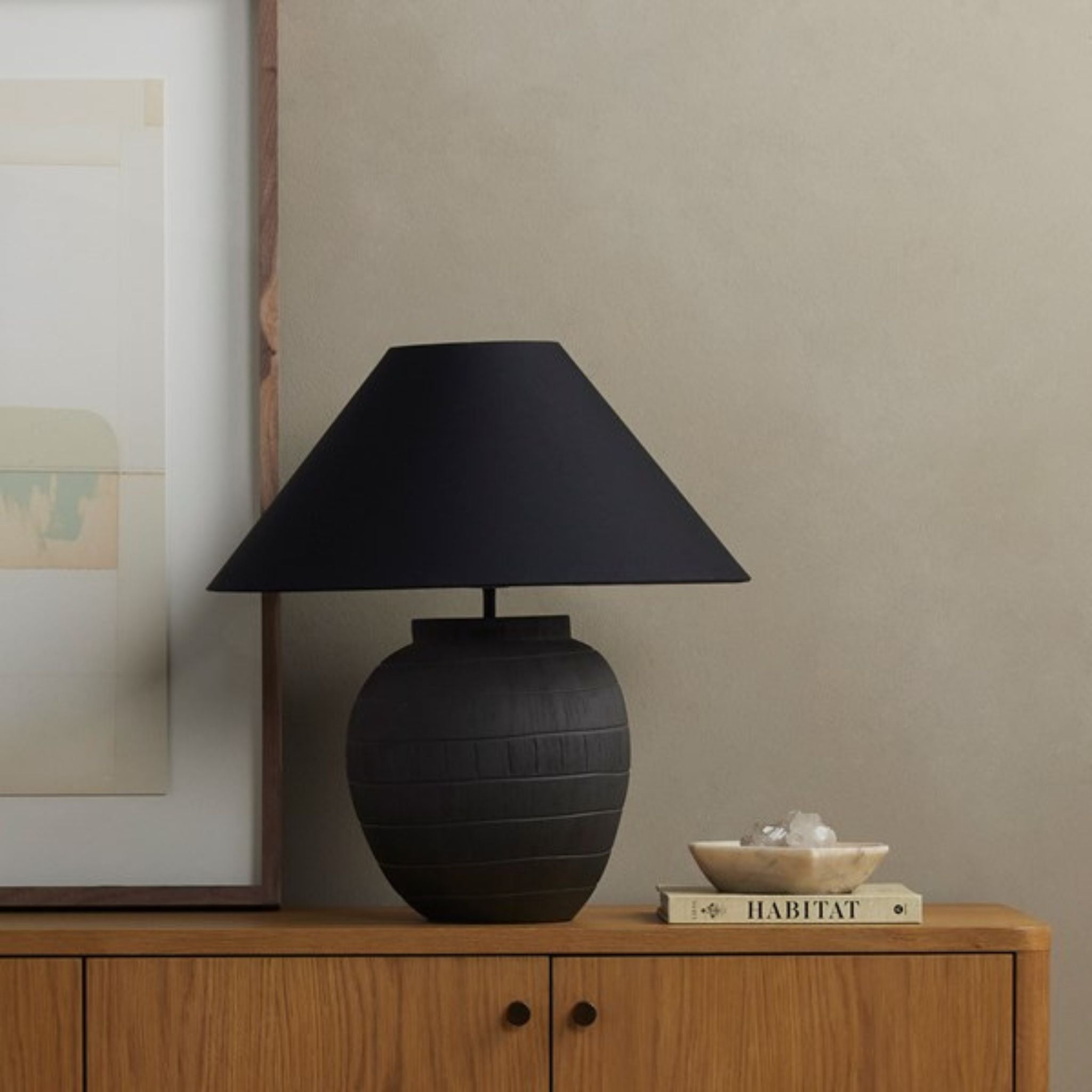 MUJI TABLE LAMP - BLACK SHADE