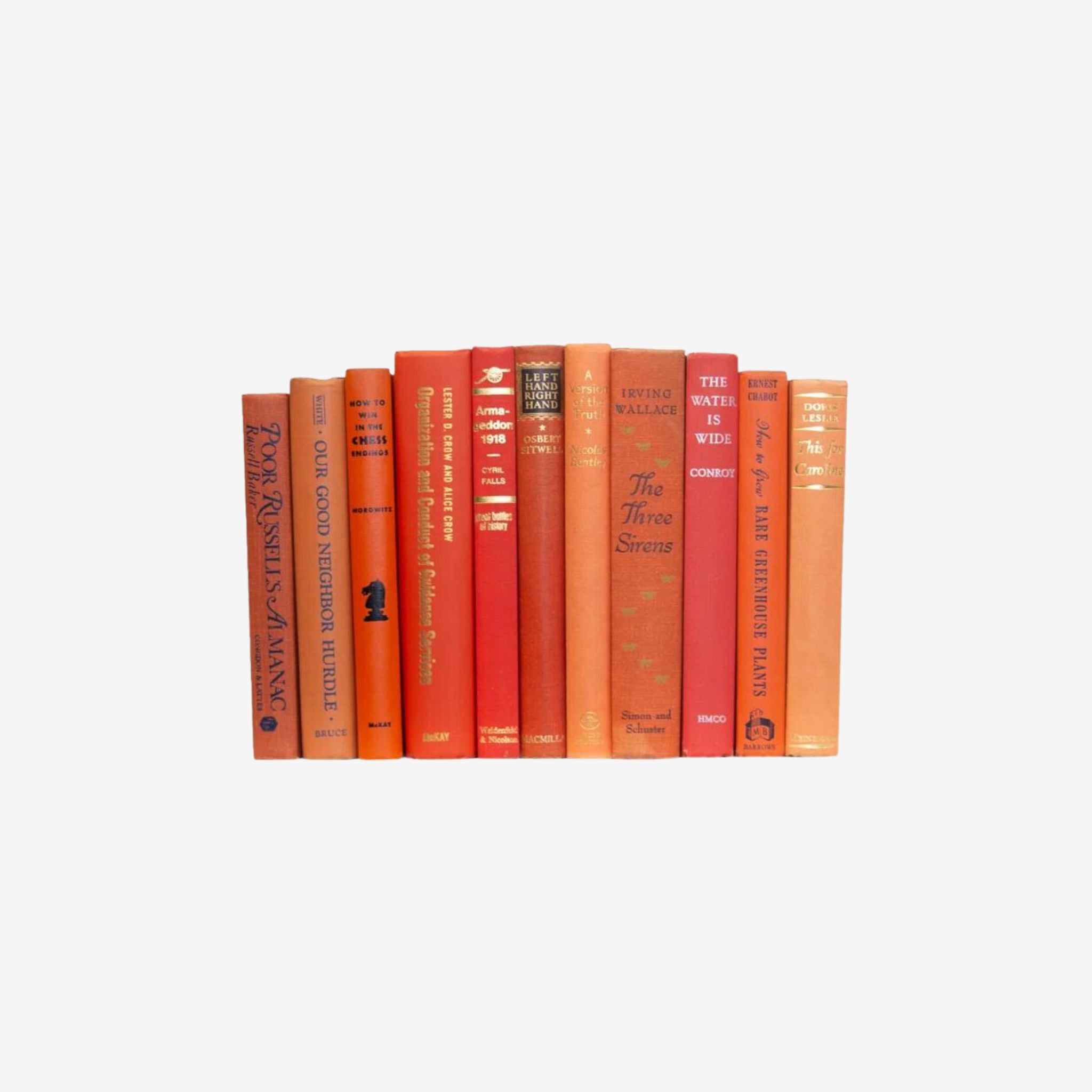Orange Books - By the Foot - Simply Elevated Home Furnishings 