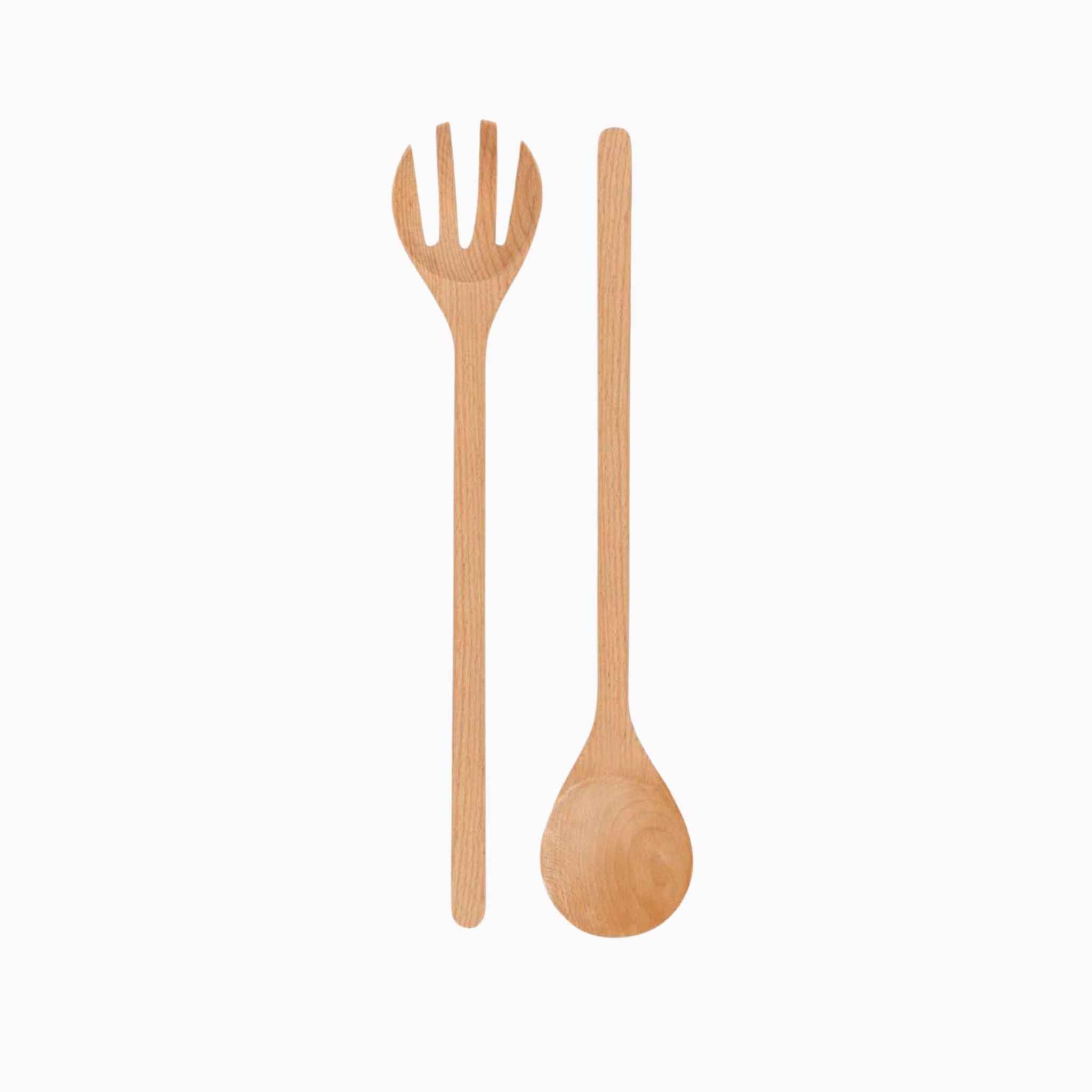 Simply Elevated - Beechwood Salad Server Turn any group gathering into a stylish party with these wooden salad servers. They're a timeless look you can mix and match with any serving bowl!