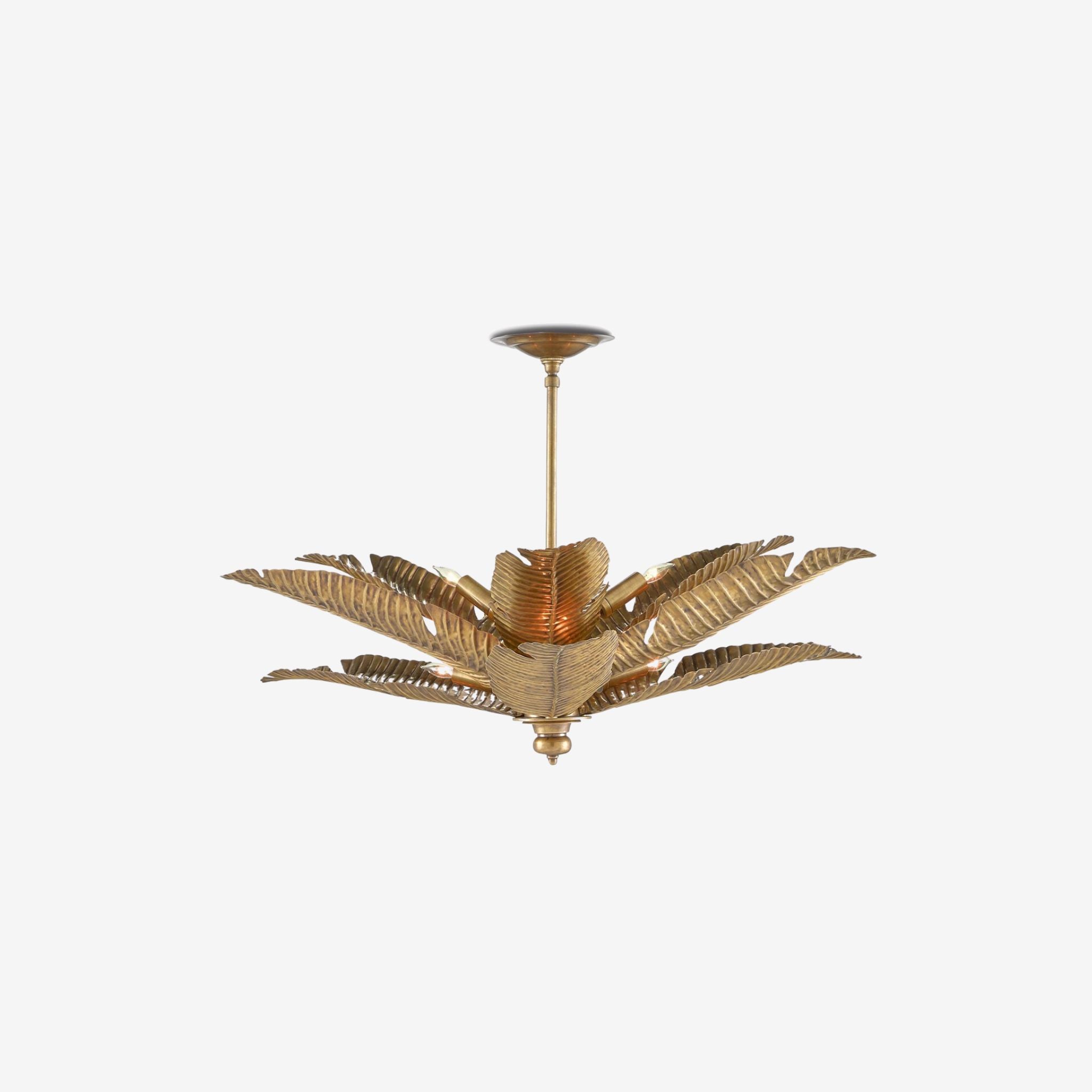 TROPICAL GOLD SEMI-FLUSH MOUNT