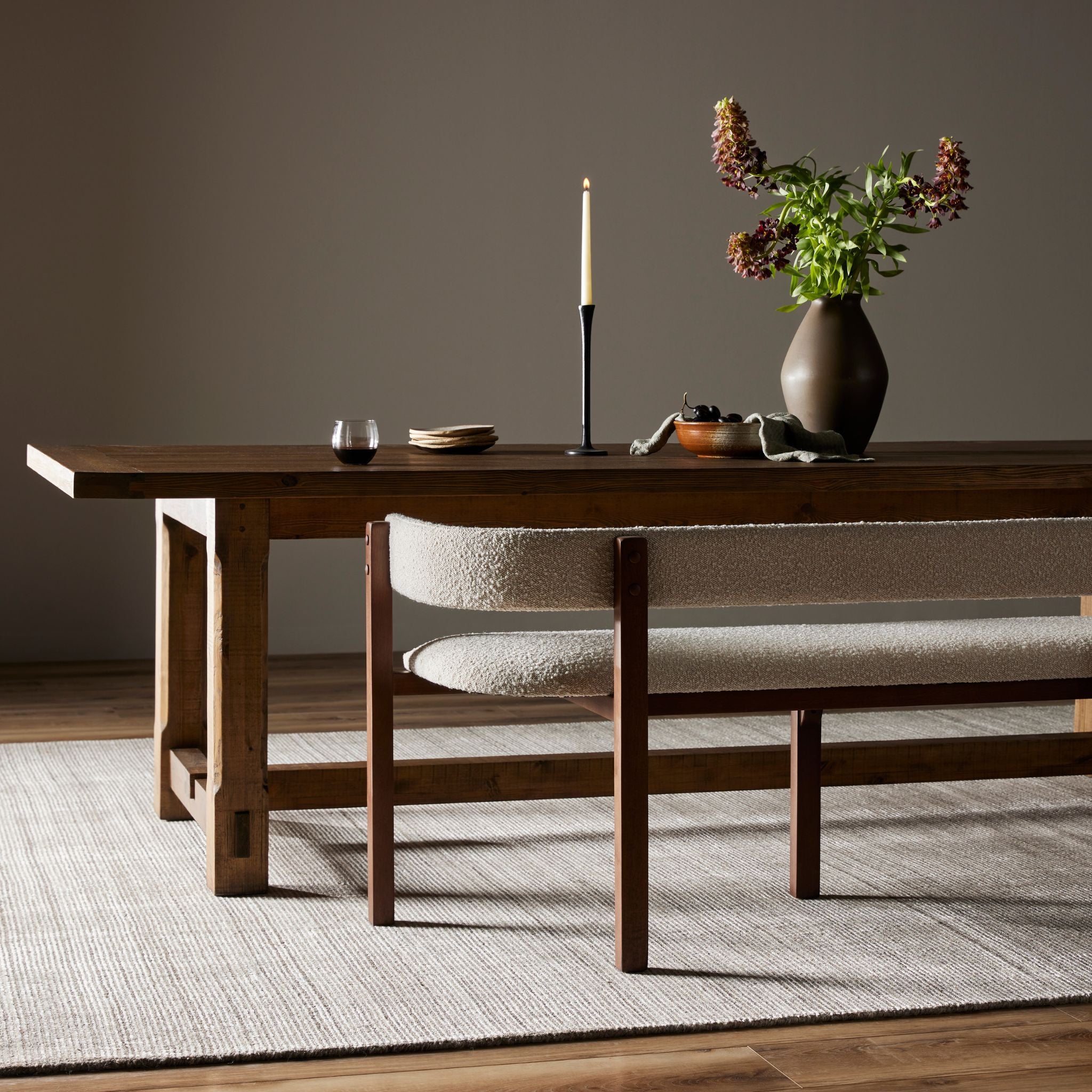 VITTORIA DINING BENCH-KNOLL NATURAL