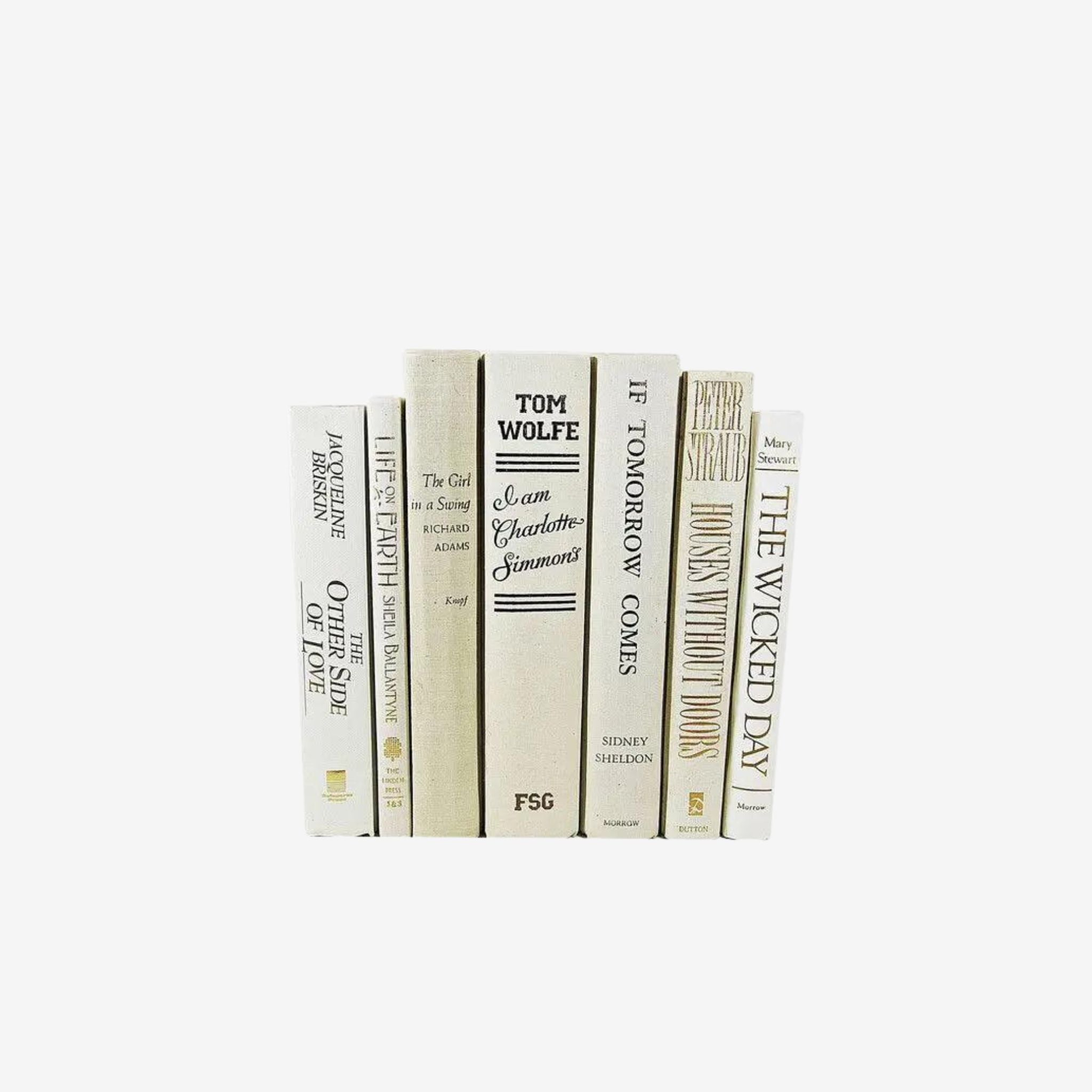 White/Cream - Books By the Foot - Simply Elevated Home Furnishings 