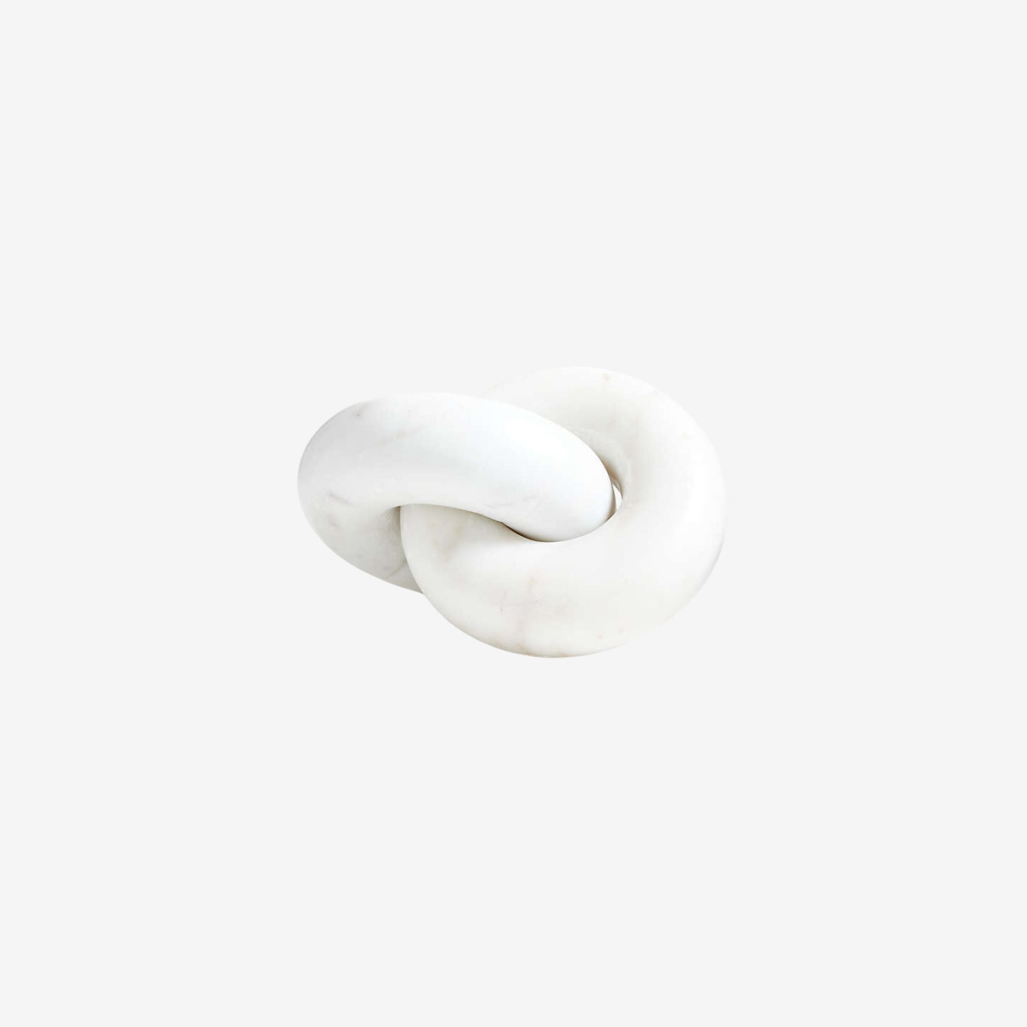 White Marble Knot 9" Sculpture - Simply Elevated Home Furnishings 