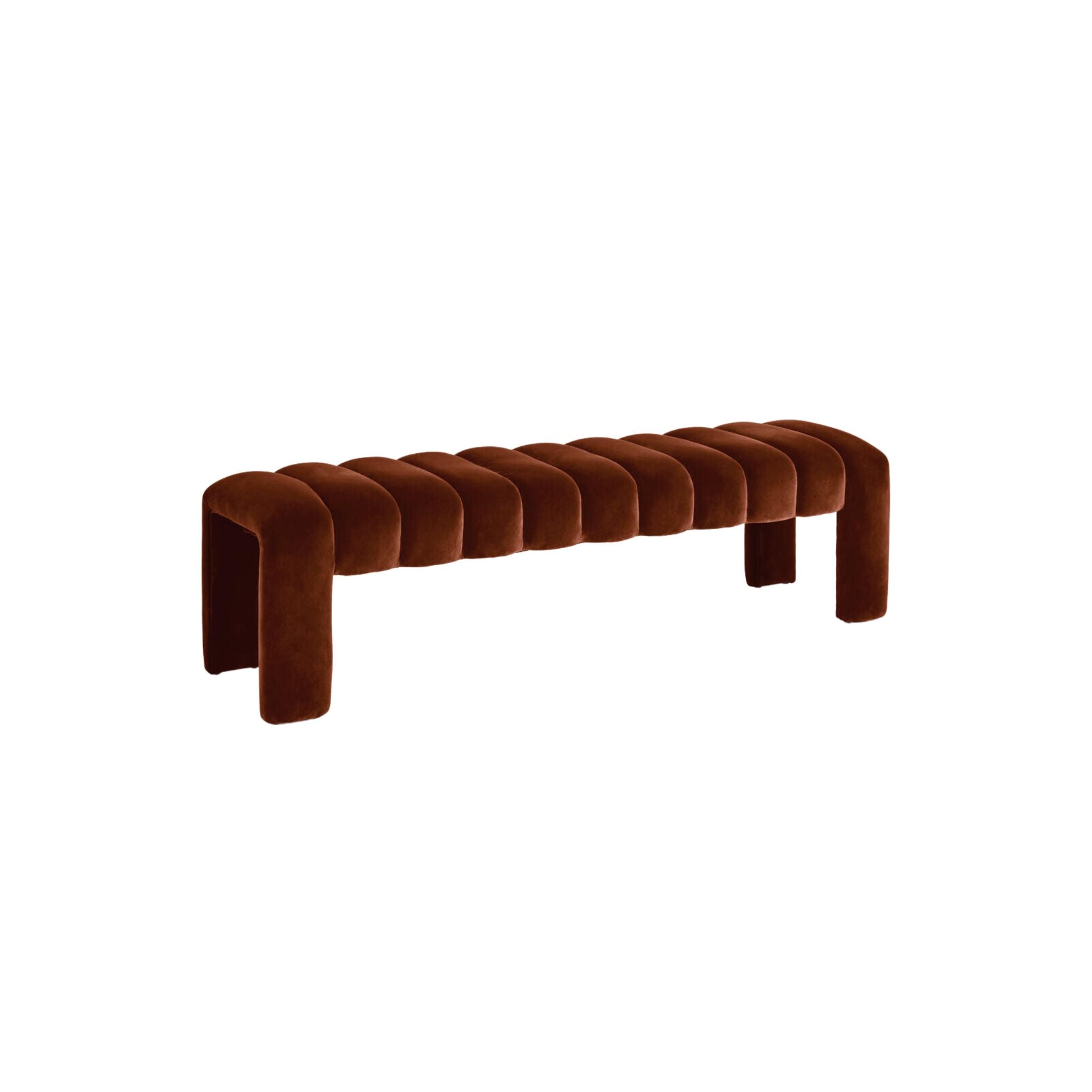 WILLIS BENCH VELVET RUST