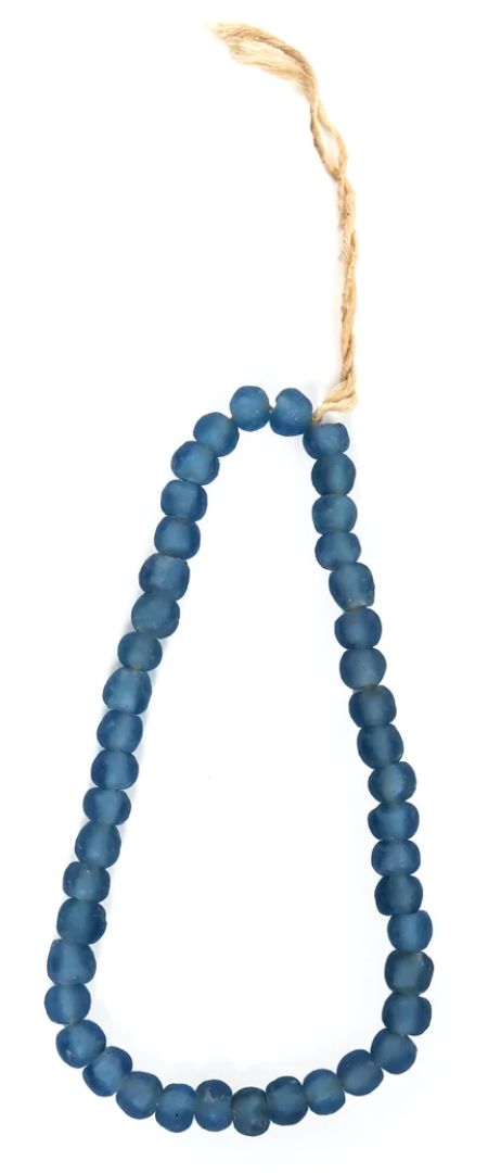 RECYCLED GLASS BEADS BLUE - Simply Elevated Home Furnishings 